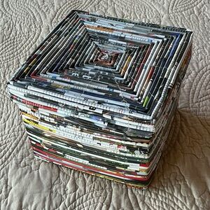 Colorful Recycled Paper Basket